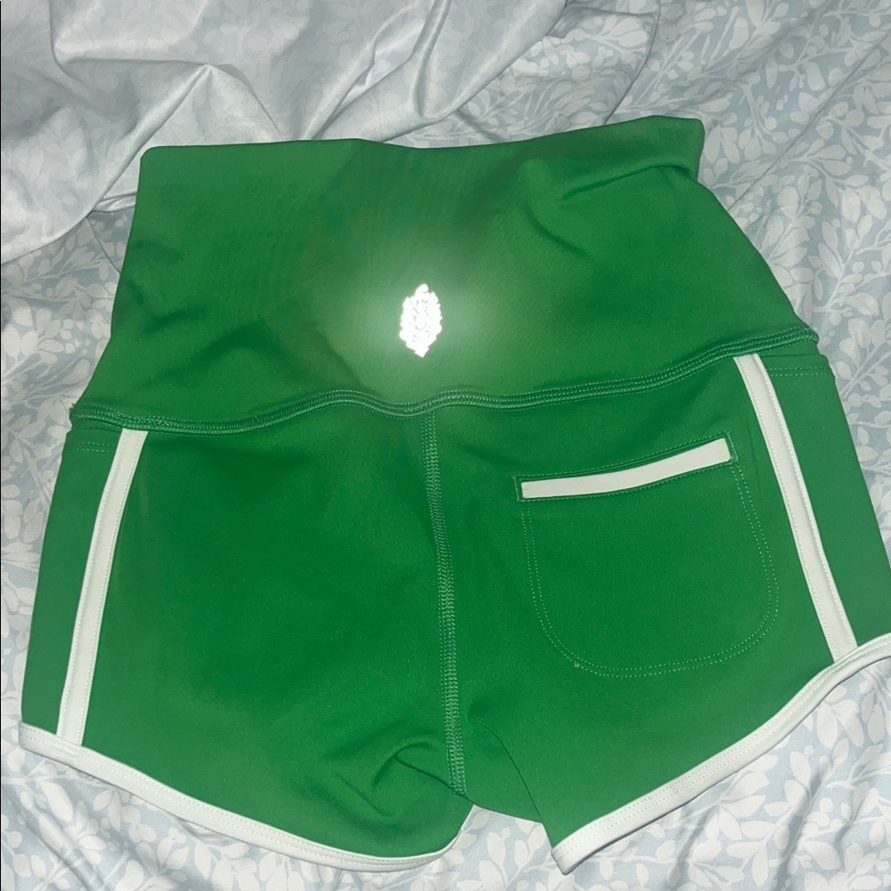 Green Free People Movement Athletic Shorts